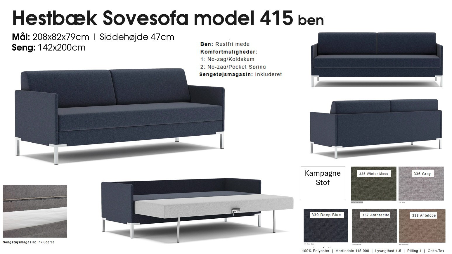 Hestbæk 415 sovesofa 