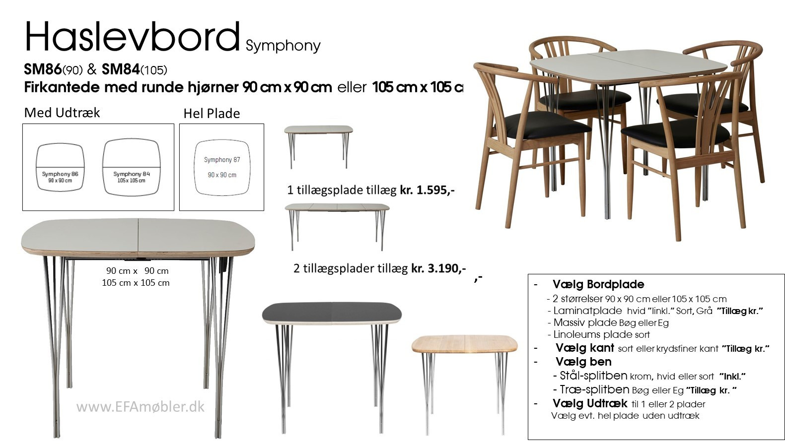 Symphony Retangulær 86 og 84