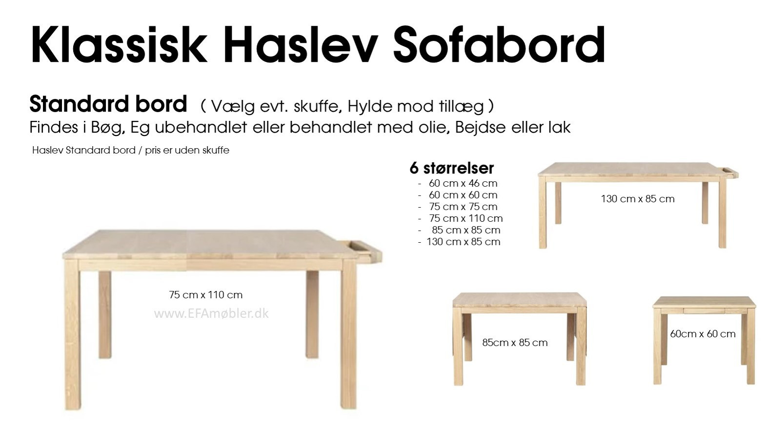 Haslev Klassisk sofabord